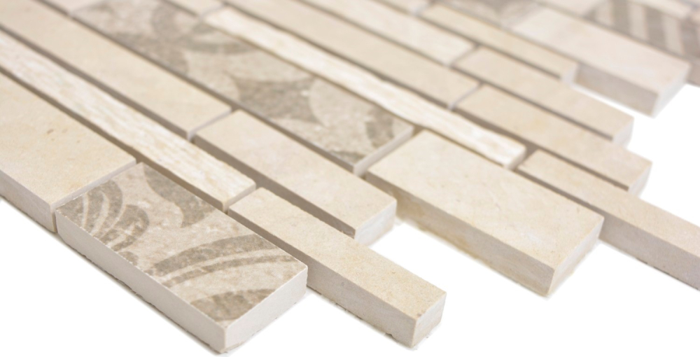 Marmol Mosaico Ceramico Mosaico Piezas Marron Beige Crema Mezcla Azulejo Backsplash Cocina Azulejo - 180-A0127B