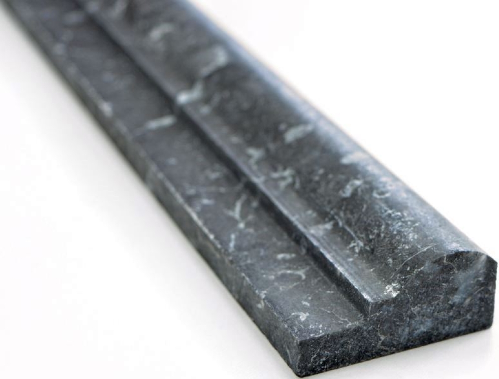 Borde Profil Ogee1 Nero Antique Marble Marmor schwarz matt