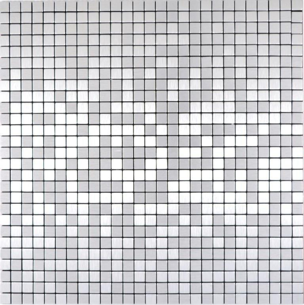 selbstklebendes Aluminium Mosaik Metalloptik Silber Matt Gebürstet Fliesespiegel Wandfliese - 200-L5S