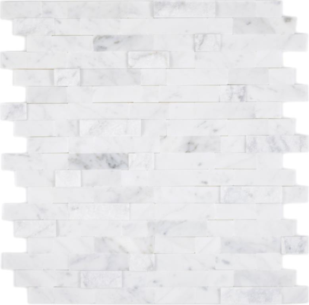 selbstklebender Wandverblender Steinwand Marmor Travertin Weiß Carrara Fliesenspiegel Wand - 200-M22