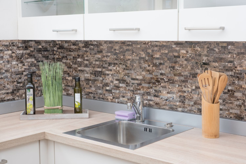 Mosaik Selbstklebend Quadrat Naturstein emperador dunkel Marmor dunkelbraun matt