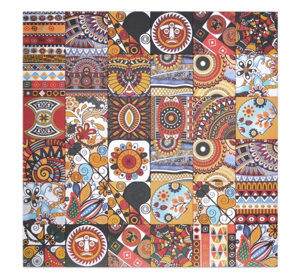 Selbstklebende Mosaikmatte Metall Retro Mandala Mustermatte Afrikaans Ornament