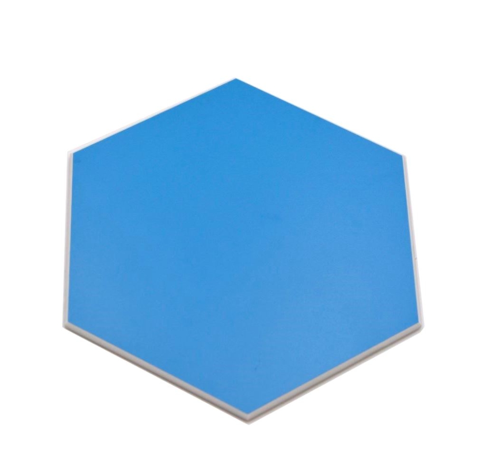 Selbstklebende Hexagon Vinyl Mosaikfliese blau
