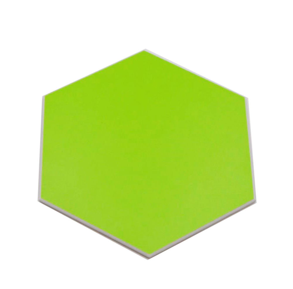 Fliese Selbstklebend Hexagon Vinyl UNI GREEN Hexagonoptik grün matt