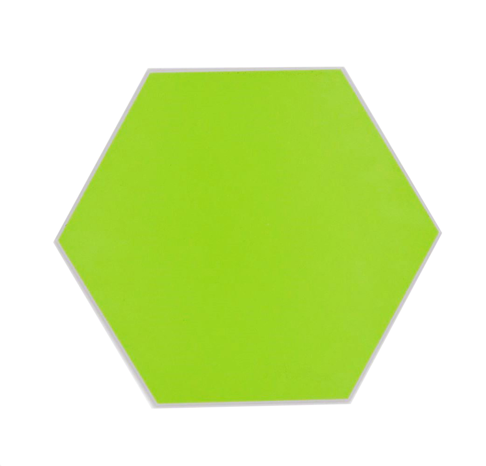 Tile Self-adhesive hexagon vinyl UNI GREEN Hexagon look green matt