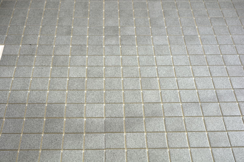 Mosaik Fliese Rutschhemmung grau steingrau Keramikmosaik 14-0202-R10 B