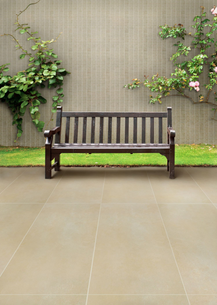 Mosaik Fliese Keramikmosaik Stäbchen beige gelb Travertin Steinoptik 24-STSO67