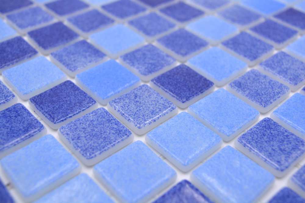 Mosaikfliese Poolmosaik Schwimmbadmosaik blau mix antislip rutschsicher - 220-1158T