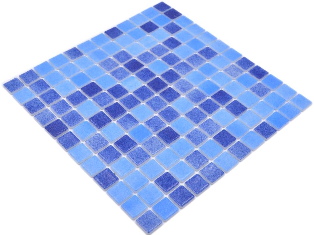 Mosaikfliese Poolmosaik Schwimmbadmosaik blau mix antislip rutschsicher - 220-1158T