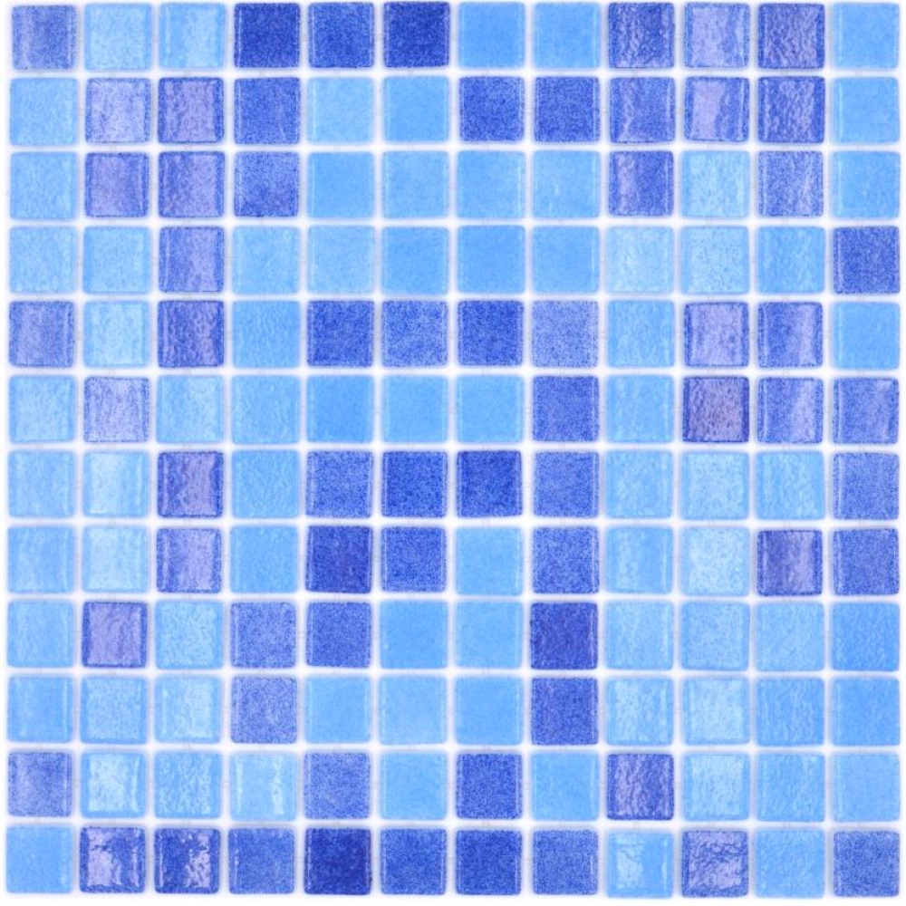 Mosaikfliese Poolmosaik Schwimmbadmosaik blau mix Badezimmer Dusche - 220-1158U