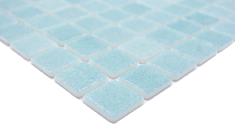 Mosaik Quadrat ECO Niebla VERDE CARIBE PAT antislip Glas Pooloptik hellgrün matt R11C
