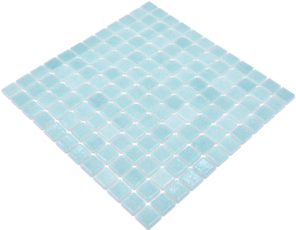 Mosaik Quadrat ECO Niebla VERDE CARIBE PAT antislip Glas Pooloptik hellgrün matt R11C