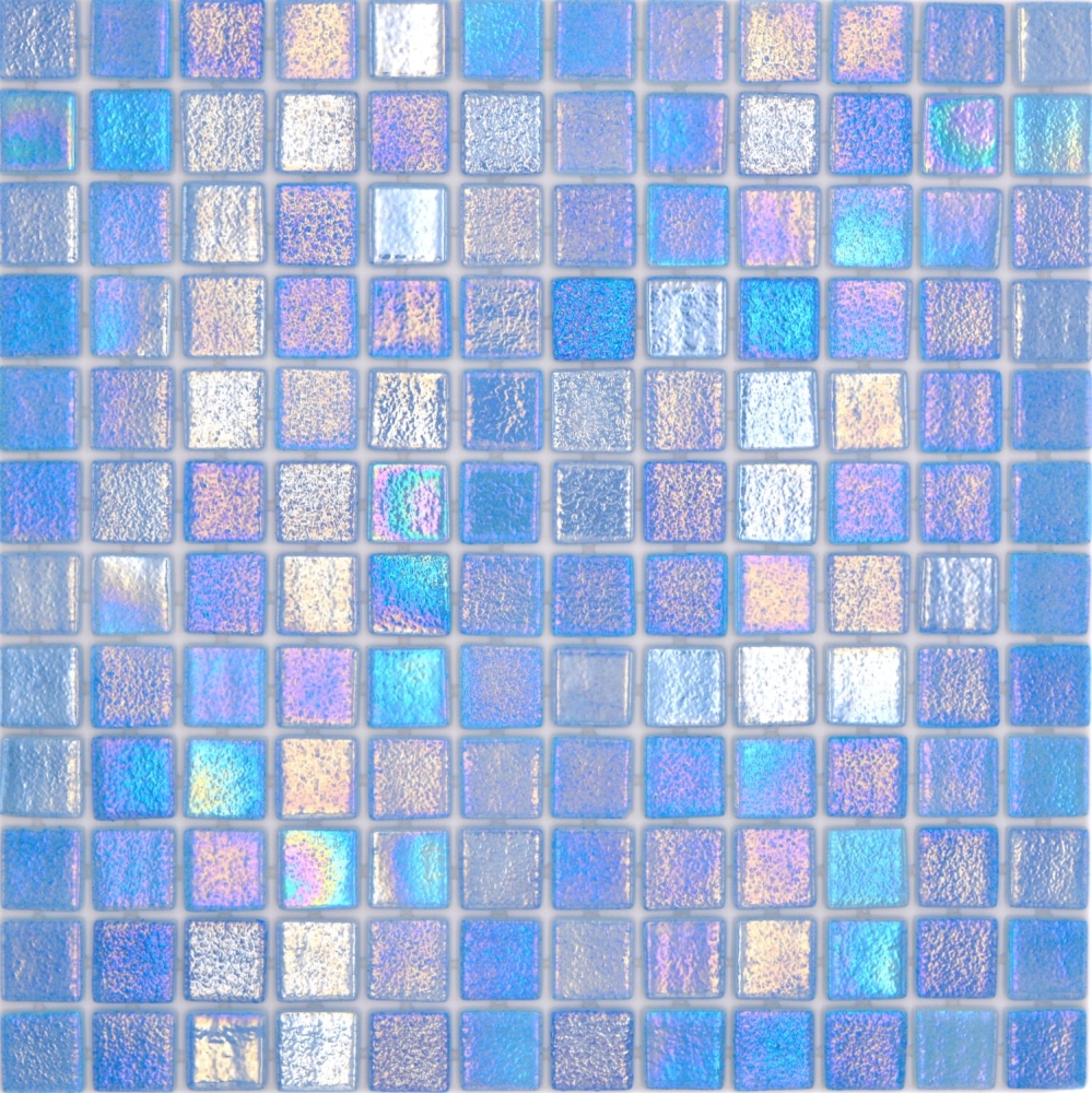 Mosaikfliese Poolmosaik Schwimmbadmosaik hellblau irisierend - 220-P55251