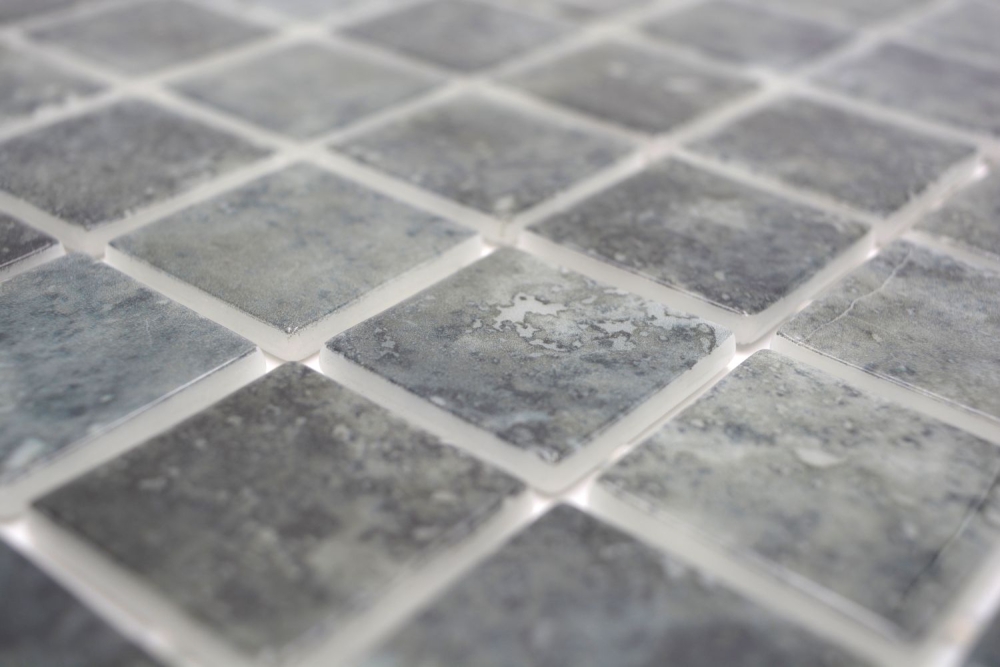 Piscina mosaico piscina mosaico de vidrio negro antracita iridiscente pared suelo cocina bano ducha - 220-P56383