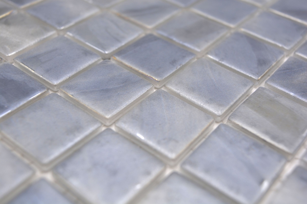 Preview: Mosaikfliese Poolmosaik Schwimmbadmosaik Tauben grau blau Beigetöne
