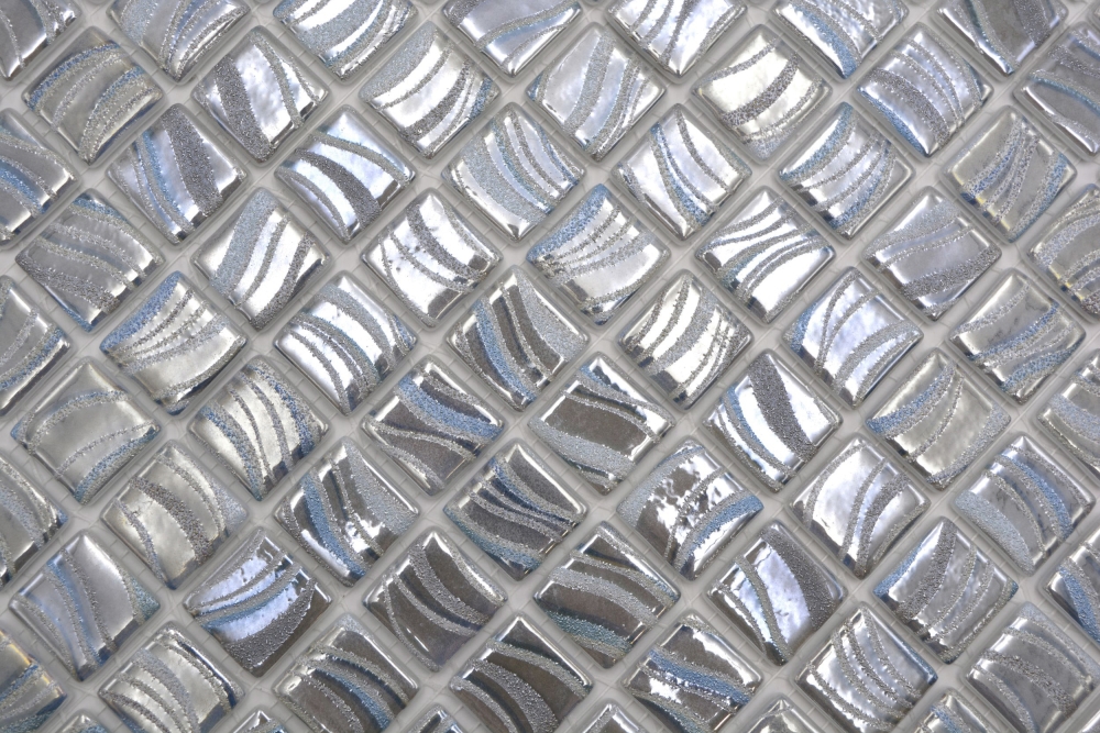 Mosaico piscina mosaico piscina mosaico plata azul oro turquesa acentos pared ducha ESPAnA - 220-78254U