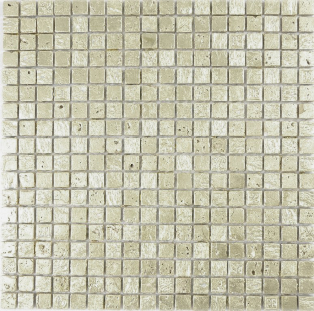 Mosaico piedra artificial resina rustica poro abierto oro beige claro - 88-0707