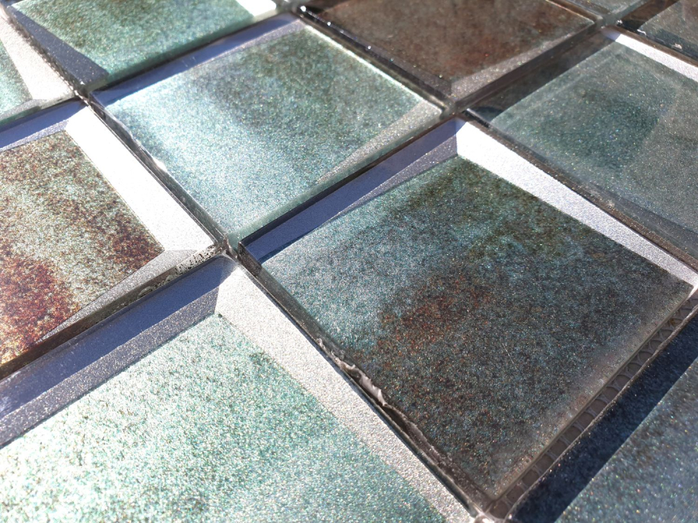 Mosaique de verre Carre 3D vert foret Carrelage cuisine - 88-XB20