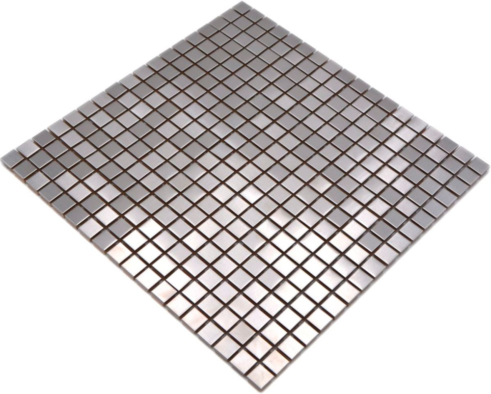Mosaico de azulejos de acero inoxidable de plata cepillado azulejos backsplash pared de la cocina - 129-CE15D - Kopie
