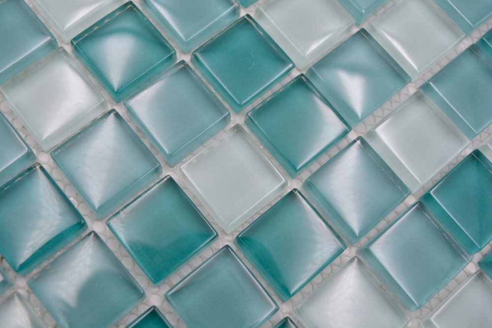 Mosaique de verre Carreau de sol vert turquoise - 72-0602
