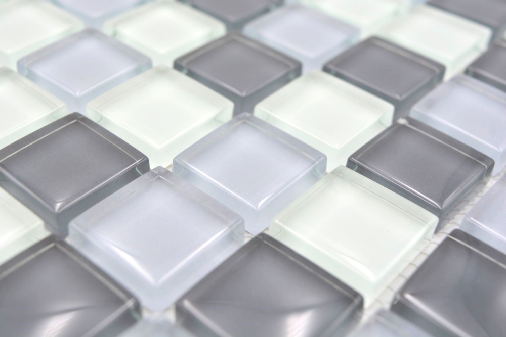Mosaique de verre Carreau de sol gris anthracite - 72-0204