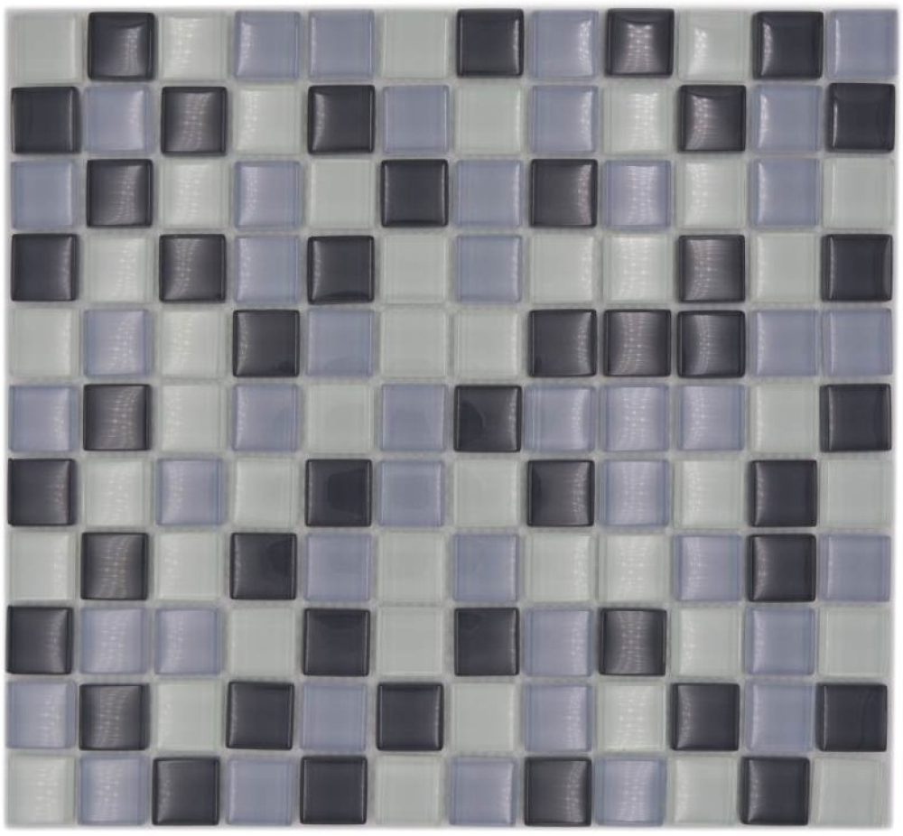 Bordo per piastrelle in mosaico di vetro grigio antracite - 72-0204 - Kopie