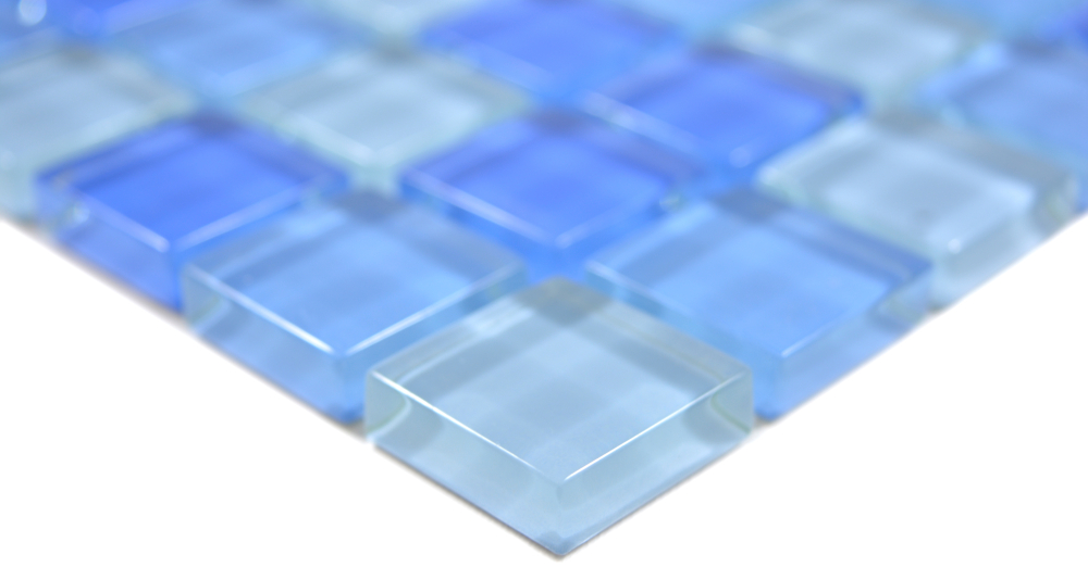 Mosaique de verre Carreau de douche bleu clair - 72-0406