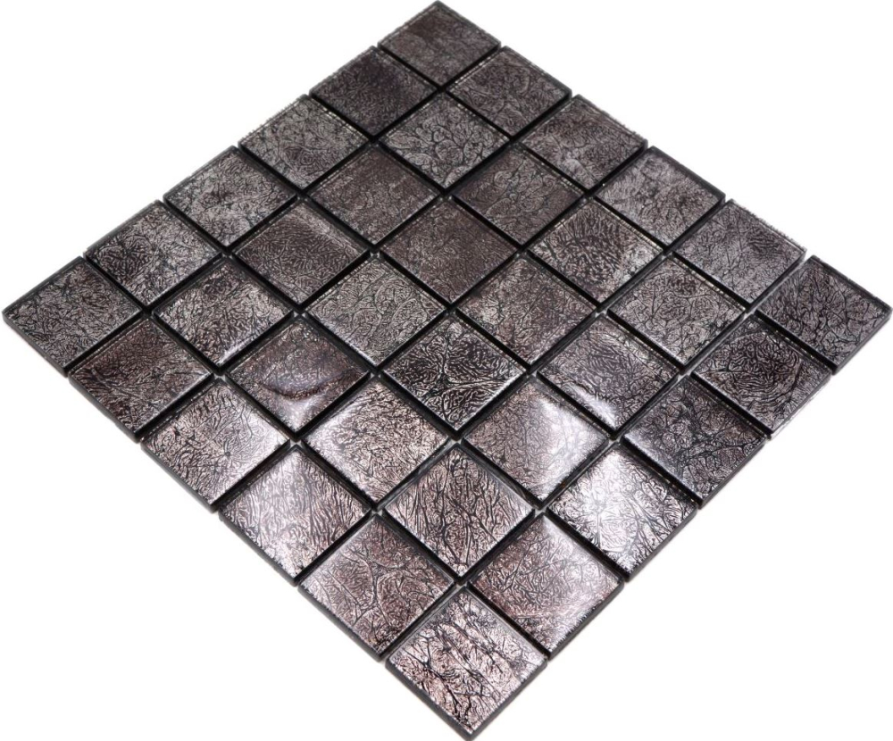 Mosaik Transluzent Crystal schwarz glaenzend - 10 Mosaikblaetter