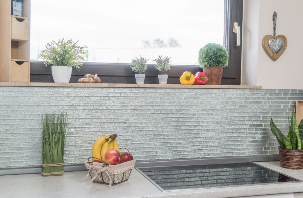 Mosaik Verbund Glasmosaik Chic silver Transluzent Verbundoptik silber glänzend