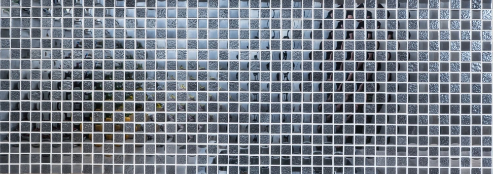 Mosaik Quadrat Glasmosaik mix Lüster schwarz Transluzent Lüsteroptik glänzend