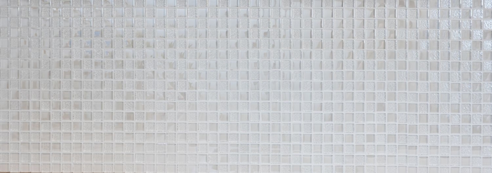 brillo de lujo de lujo mosaico de vidrio estera blanco crema 88-8LU90