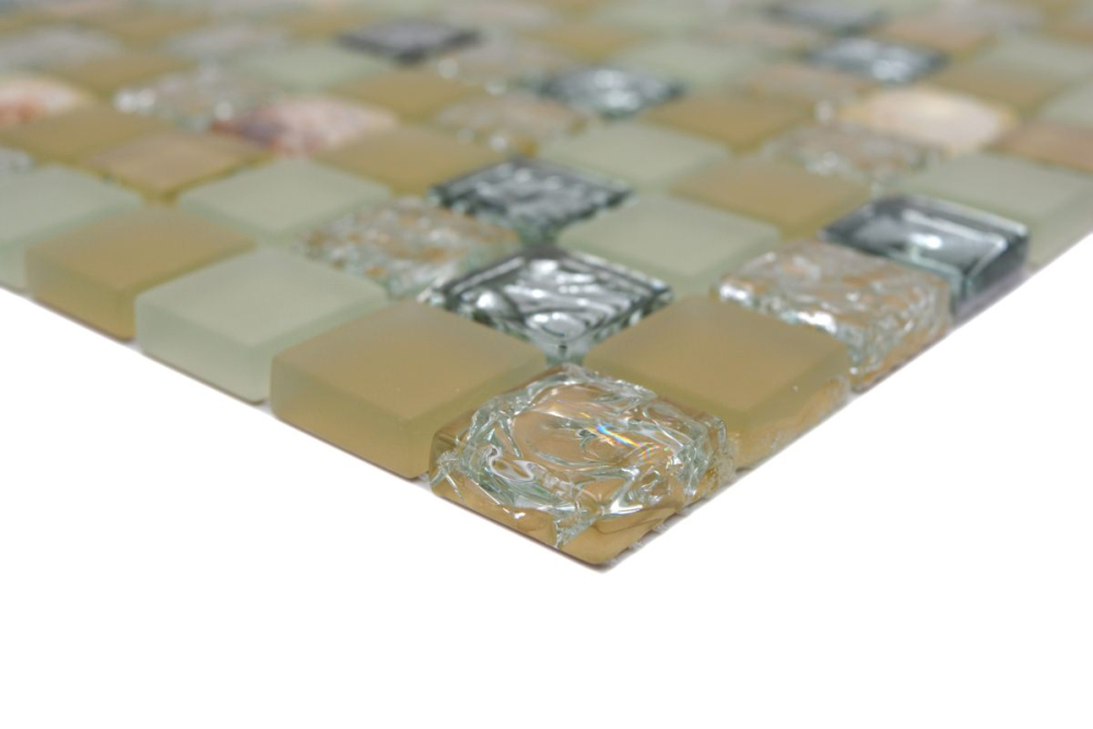 Mosaico di conchiglie Mosaico di vetro bianco beige argento Backsplash di piastrelle 82B-0112 - Kopie