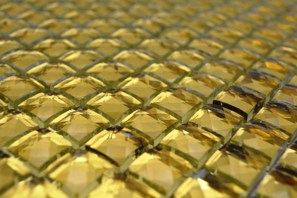 Diamant Mosaikfliese gold glänzend Wand Küche Bad Dusche - 130-GO821