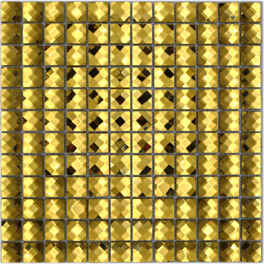 Diamant Mosaikfliese gold glänzend Wand Küche Bad Dusche - 130-GO823