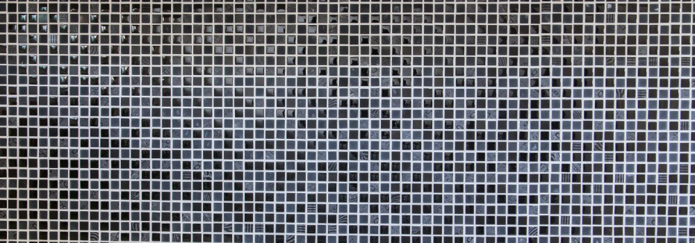 Mosaique de verre Pierre naturelle Rustique gris fonce graphite noir relief 83-HQ19