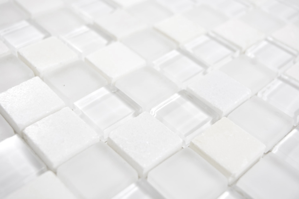 Piedra natural rustico mosaico de vidrio mosaico azulejo super blanco pared revestimiento azulejo backsplash cocina bano azulejo WC splashback - 72-0001