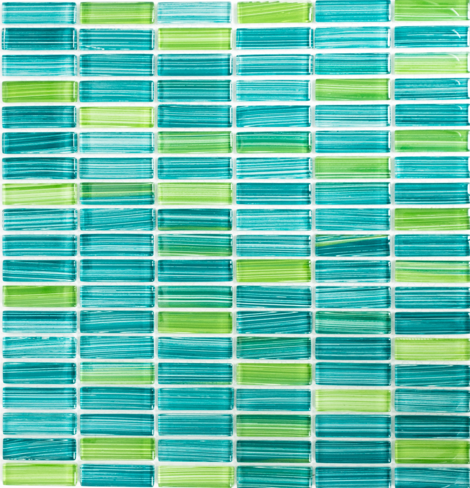 Bordo in mosaico di vetro ore Kiwi Green Bars Style - 77-0508_b - Kopie