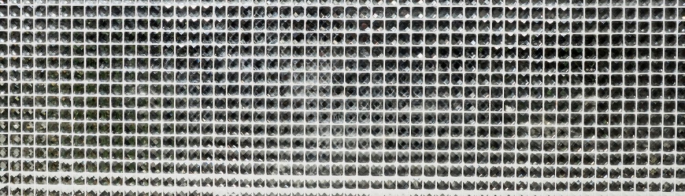 Mosaique Carre Mosaique de verre scintillant blanc translucide aspect diamant cristal brillant