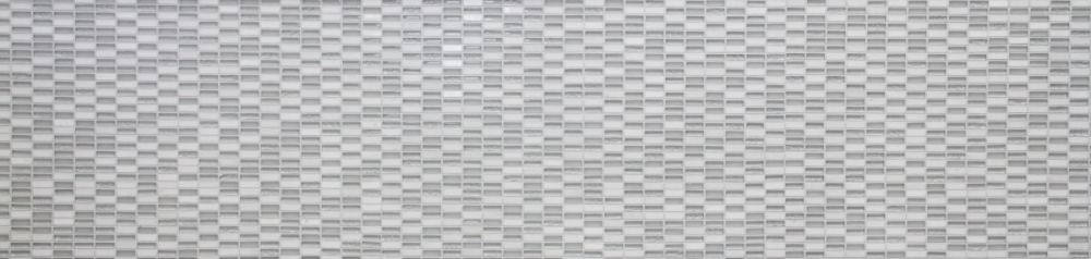 Riemchen Rechteck Mosaikfliesen Glasmosaik weiß carrara Optik Bruchglas Naturstein Fliesenspiegel Bad Küche WC - 87-1401
