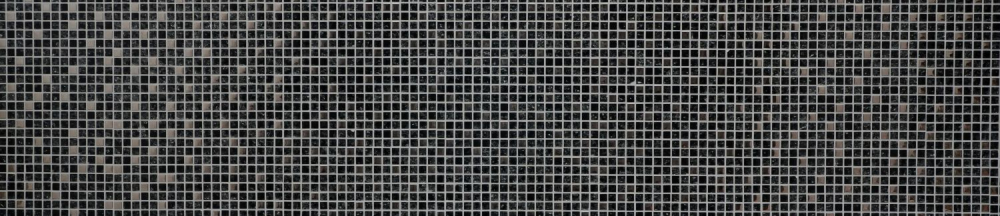 Azulejo de mosaico de vidrio negro plata acero inoxidable revestimiento de pared cuarto de bano WC - 92-1099