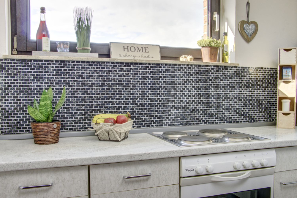 Mosaique Brick Mosaique de verre pierre mix noir mix translucide aspect maconnerie brillant