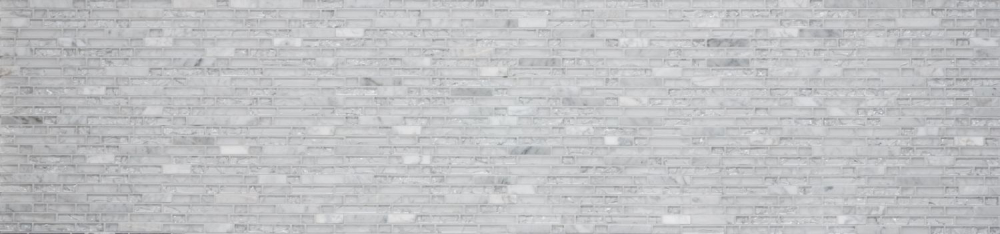 Mosaique de verre Baguettes de pierre naturelle Carreaux de mosaique blanc clair aspect carrara Carreaux de mur cuisine Carreaux de salle de bain WC - 87-V1311