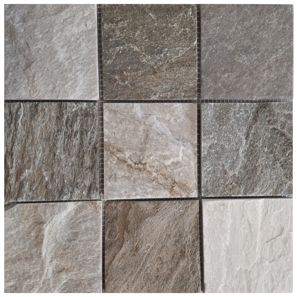 Cuarcita piedra natural azulejo pared azulejo suelo beige gris 36-0210