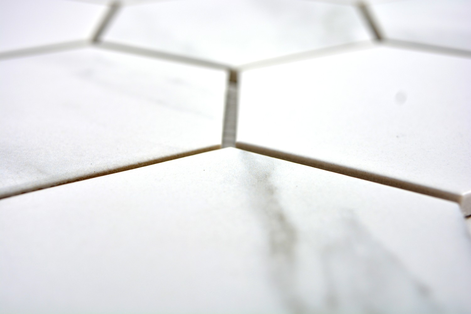 Mosaik Fliese Keramik weiß Hexagon Carrara Fliesenspiegel Küche 11G-0102 