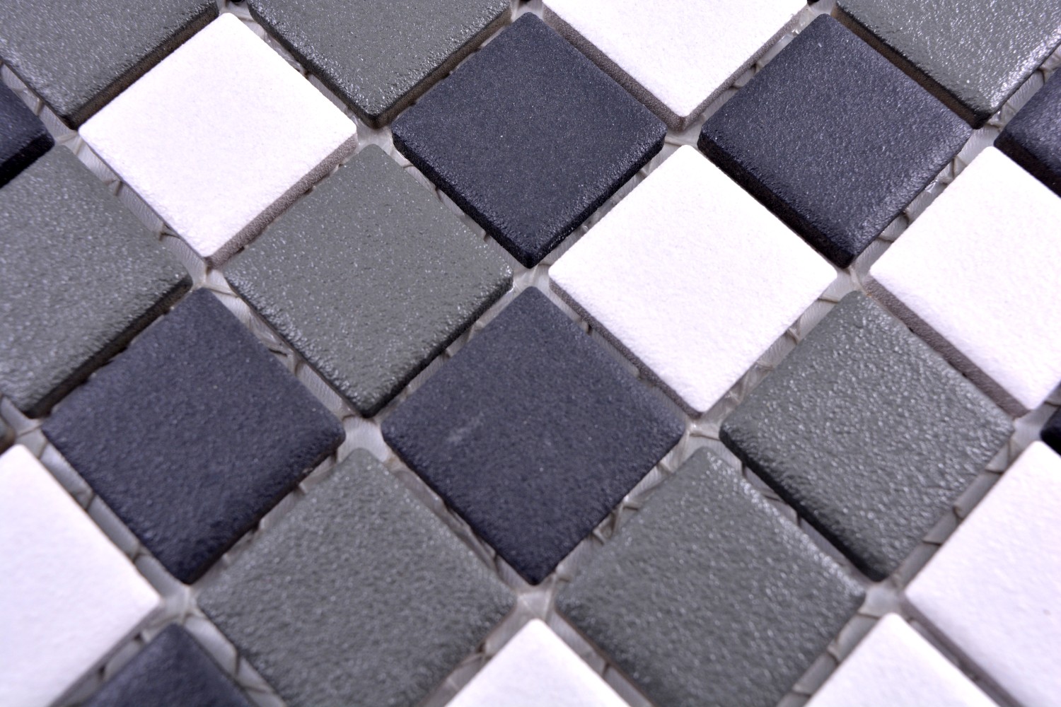 18-2213-R10_f|10Matten Mosaik Fliese Keramik schwarz weiß metall Fliesenspiegel 