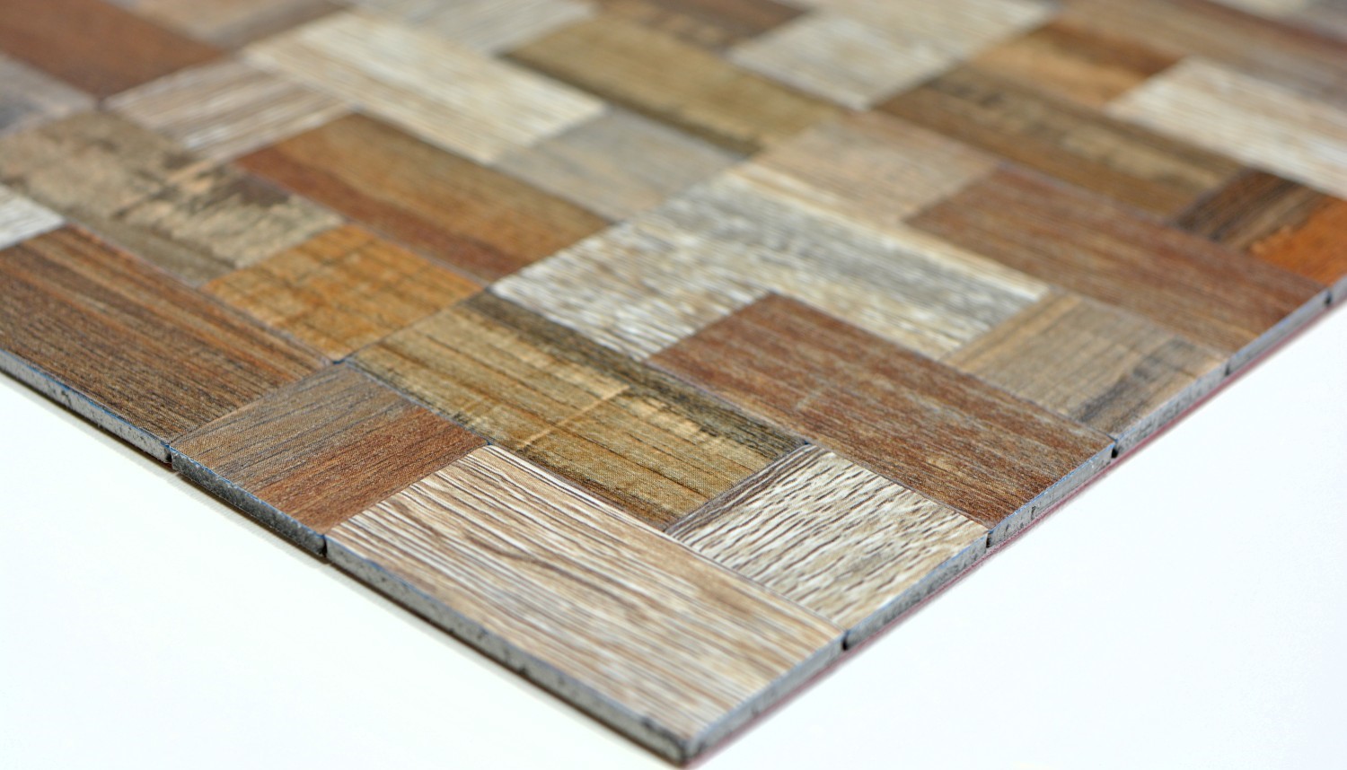 10 Mosaikmatten selbstklebendes Alu Mosaik Holzoptik beige Struktur 200-57WGS_f 