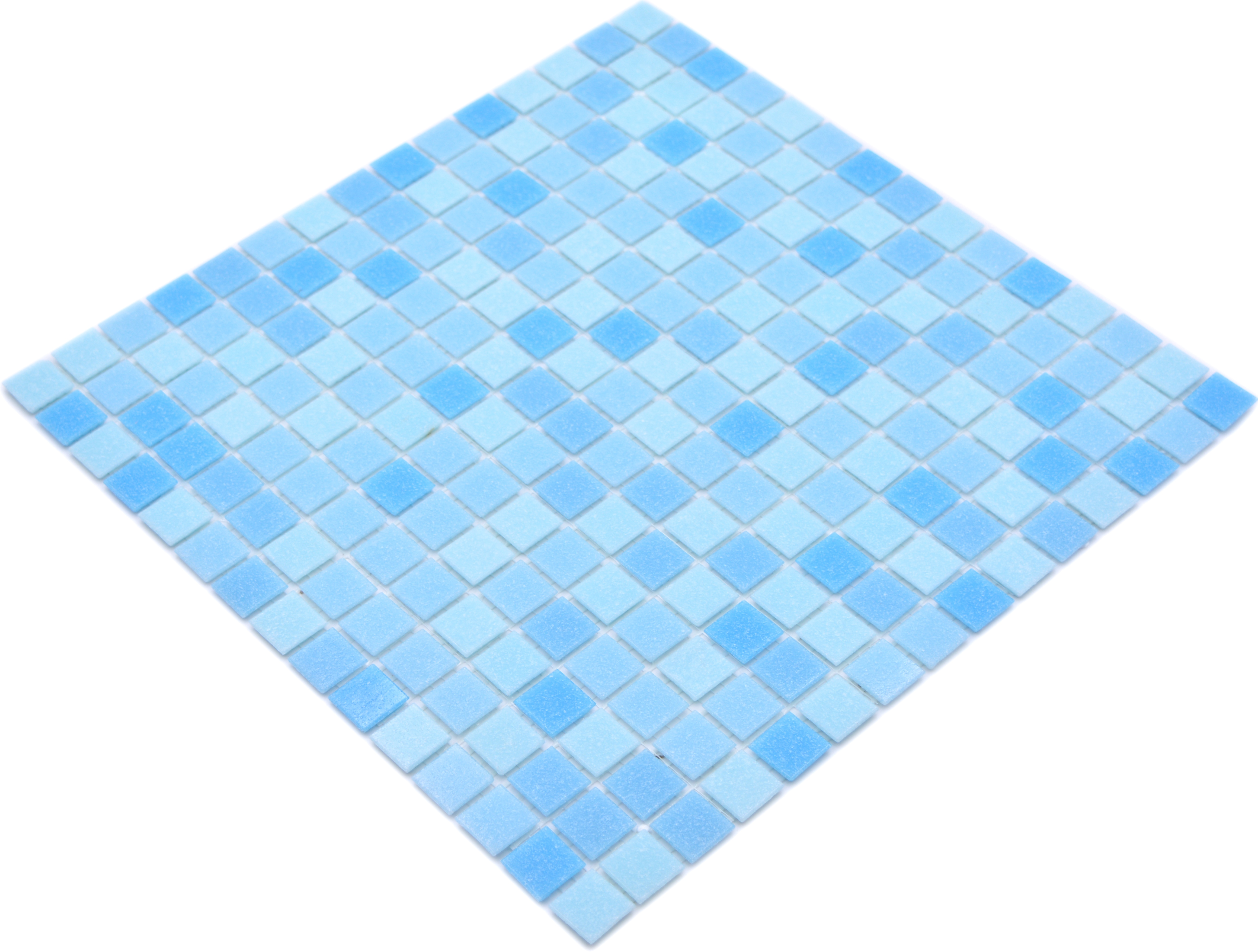 Glasmosaik Mulidhoo Mosaikfliese hellblau blau dunkelblau weiß 29,5x29,5 Pool 