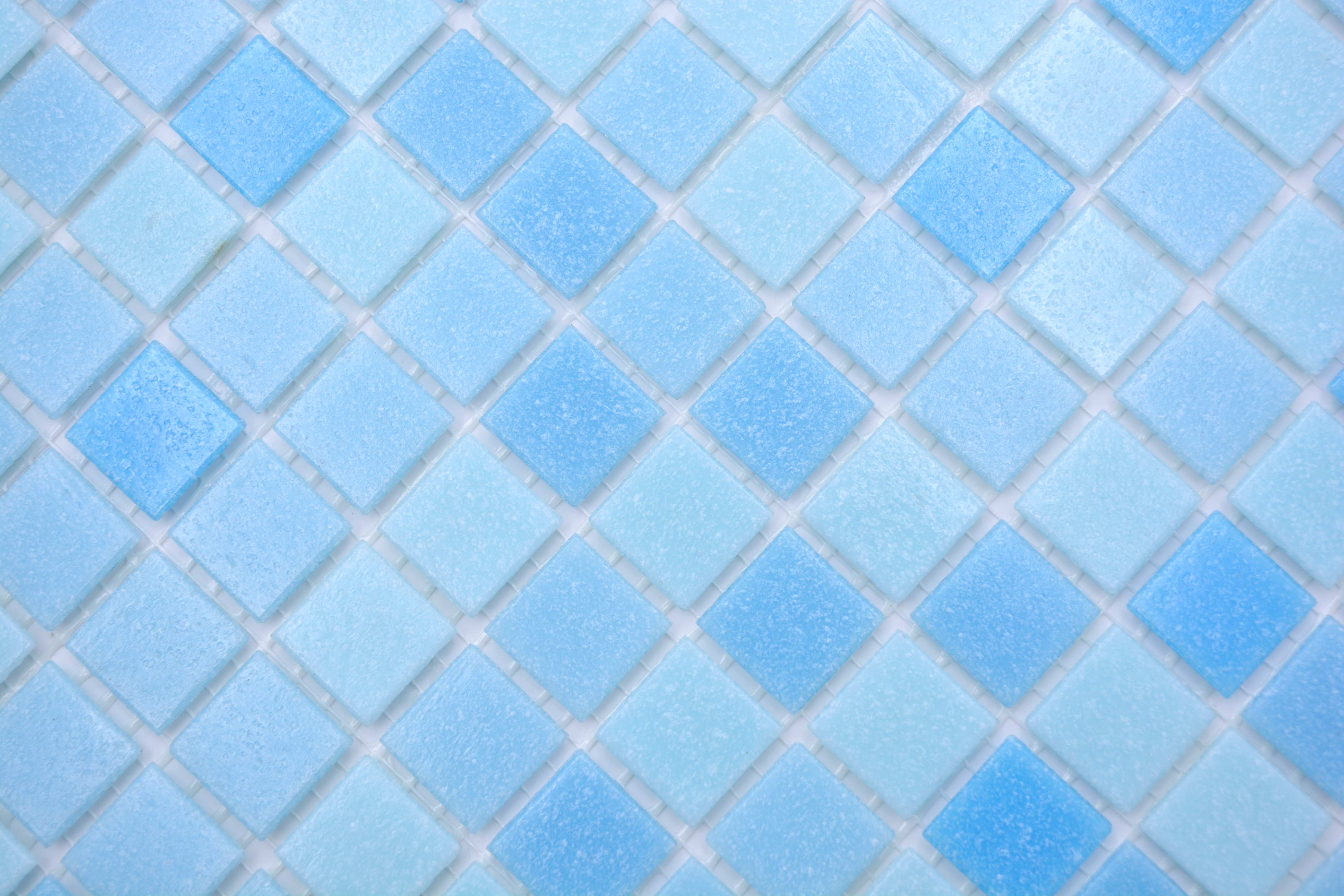 Glasmosaik Mulidhoo Mosaikfliese hellblau blau dunkelblau weiß 29,5x29,5 Pool 
