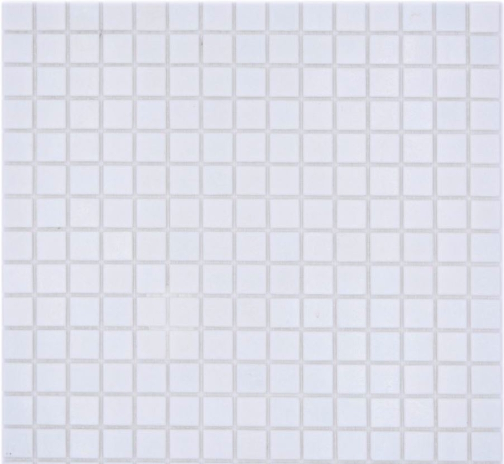 Schwimmbad Mosaik Fliese Poolmosaik Glasmosaik Super Weiss - 200-A01