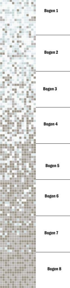 Glasmosaik Farbverlauf Weiss Creme Grau Duschwand Bad Mosaikfliesen Shading Blend Sfumature Crema Bianca Grigio - 300-0202